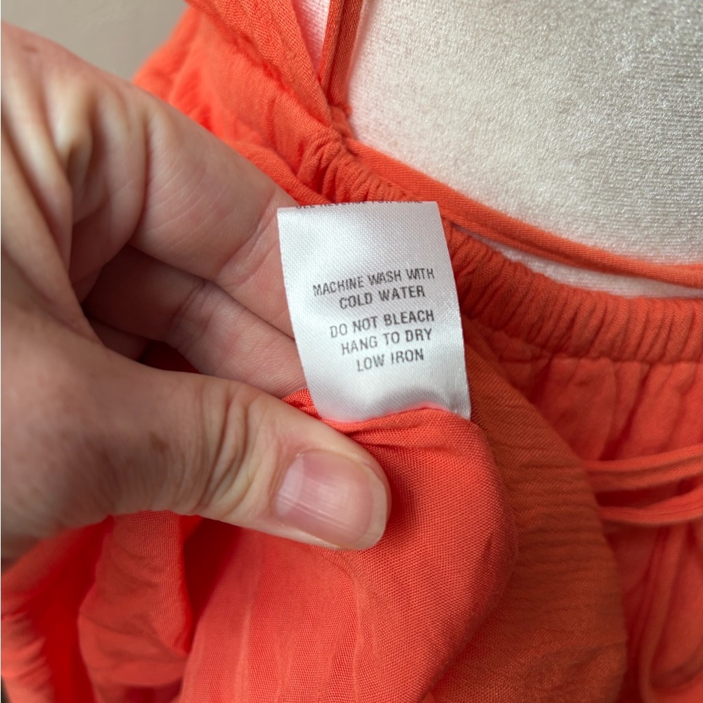 Olivaceous Coral Ruffle Open Back Dress Size Small - Picture 12 of 12